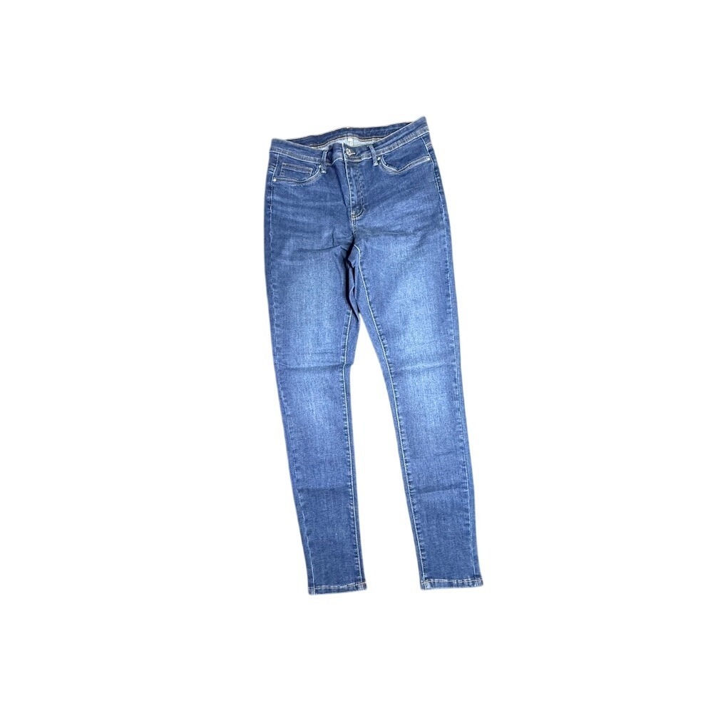 High Rise Skinny Jeans Stretch Denim Dark Wash Slim Fit‎ Size 10
